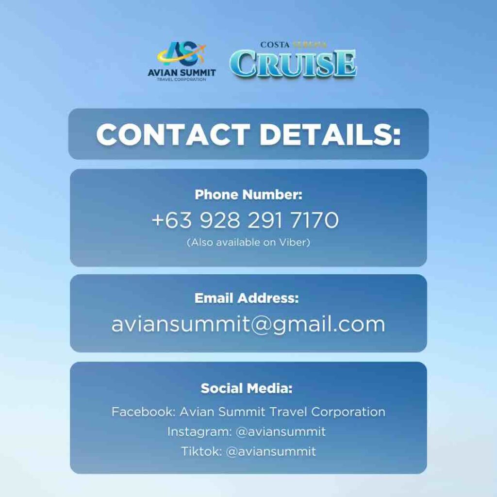 Avian Summit Contact Costa Serena